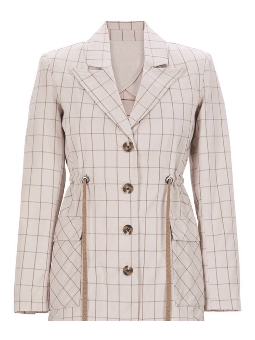 cabi Windowpane Jacket Size Large EUC